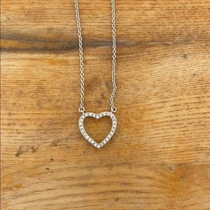 Sterling silver heart shaped necklace